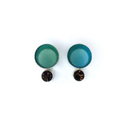 ART Earrings Roundy Green-Brown