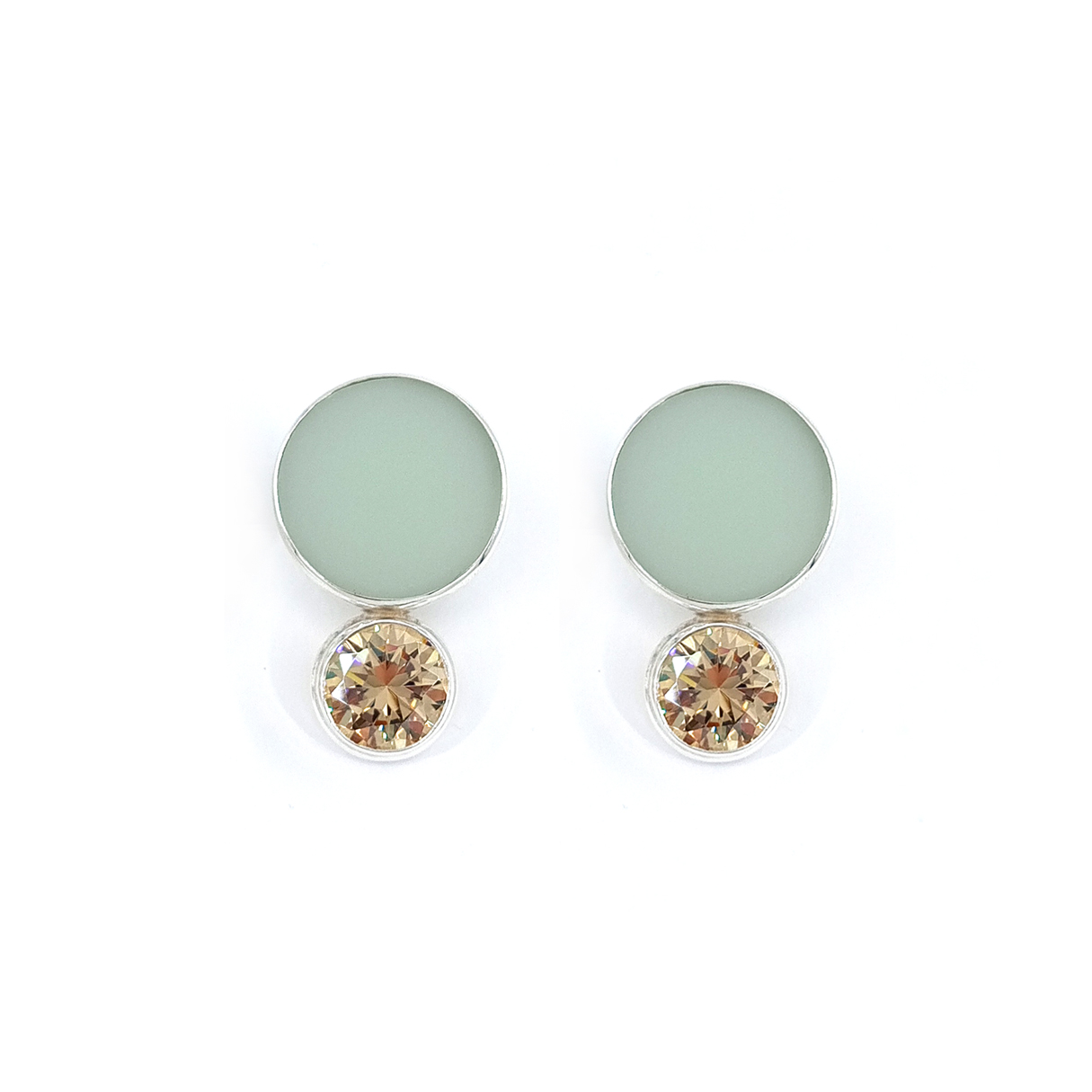 ART Earrings Roundy Mint-Champagne - Image 4