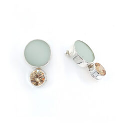 ART Earrings Roundy Mint-Champagne