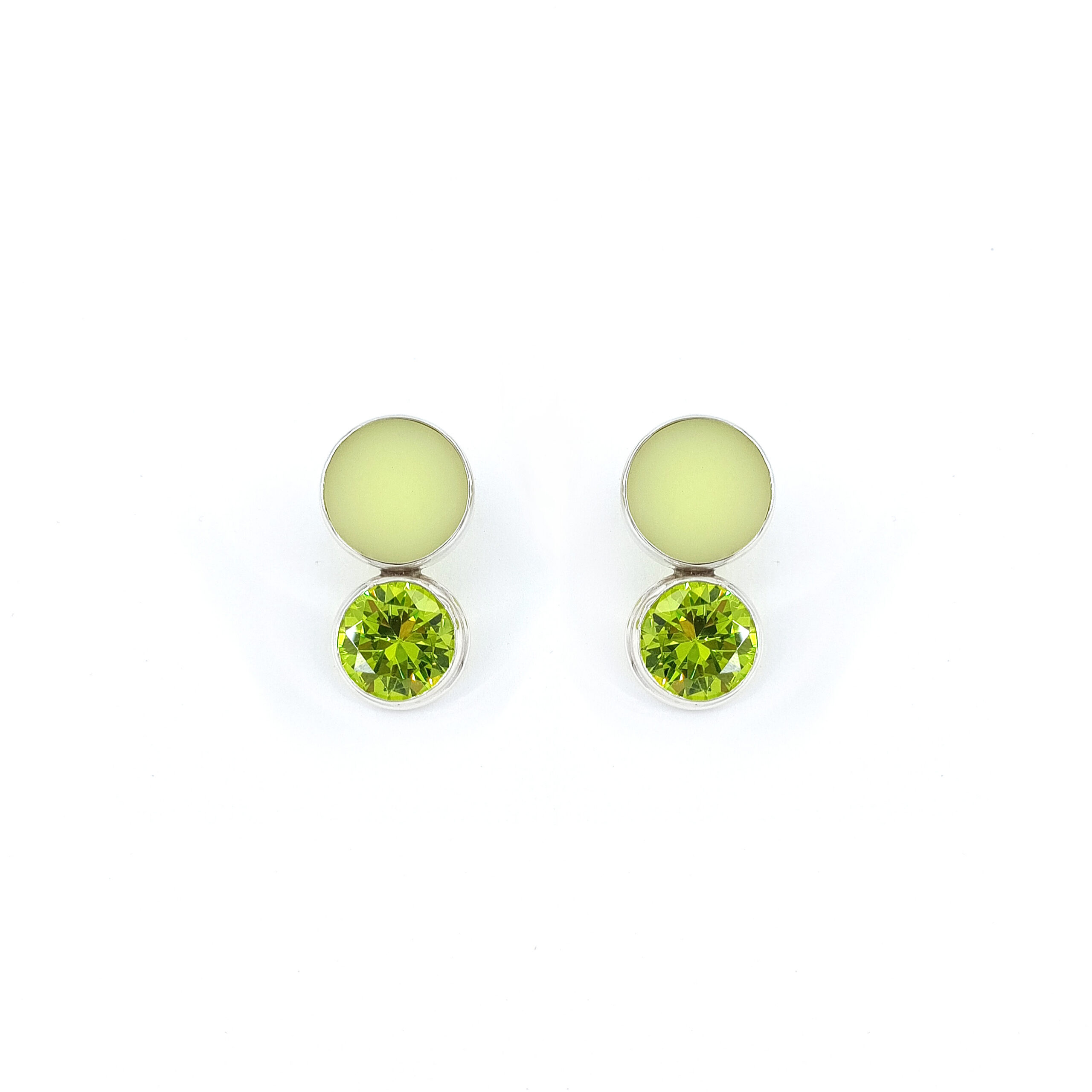 ART Earrings Roundy Green