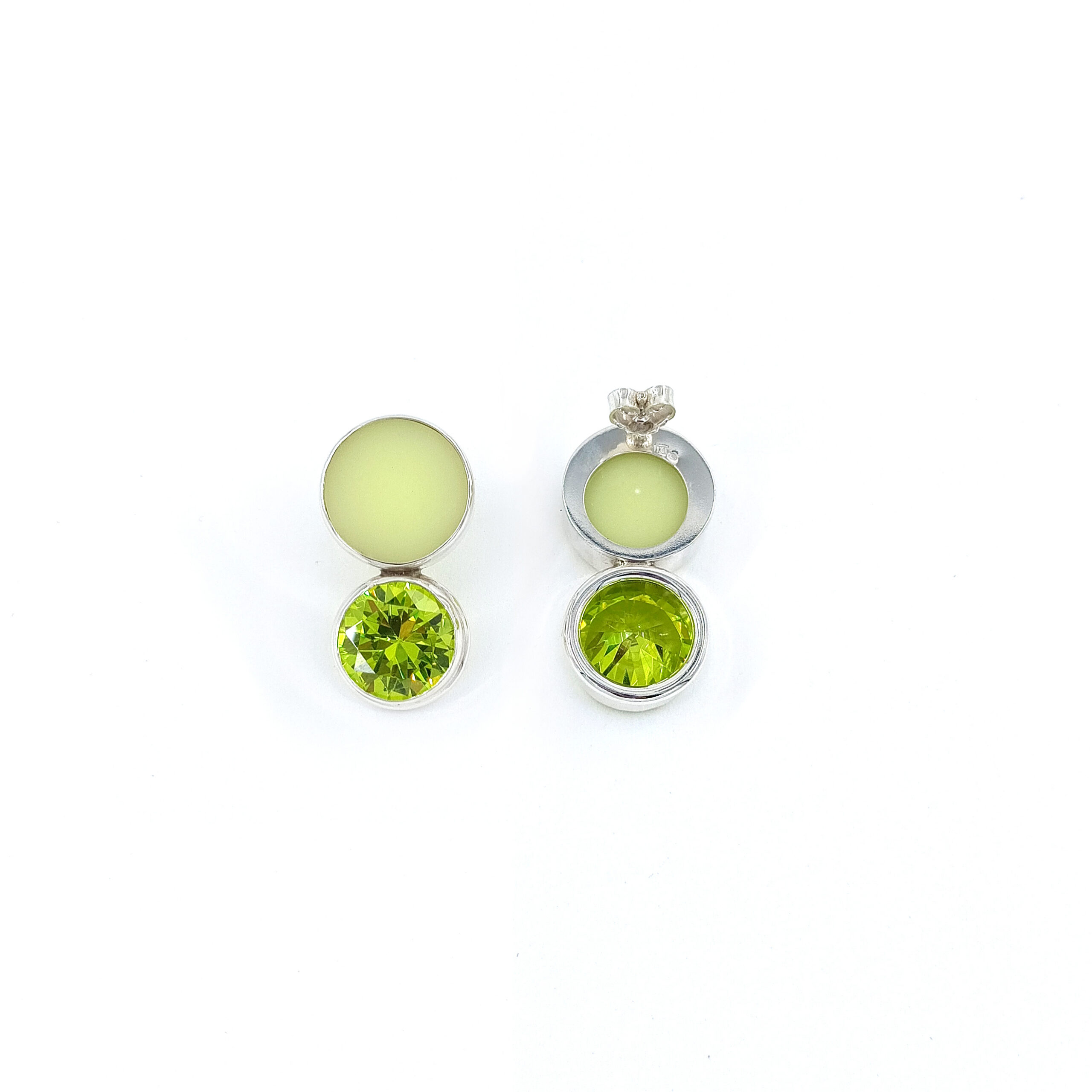 ART Earrings Roundy Green - Image 3