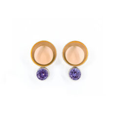 ART Earrings Roundy Orange-Purple
